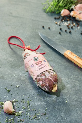 Saucisson artisanal au piment d'Espelette Ardèche  - 200 g
