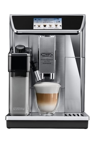 Machine à café PrimaDonna Elite Experience - Café à grains et moulu - 2 l - 1450 W - Argenté et noir