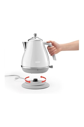 Bouilloire sans fil en acier inoxydable Icona Capitals - 1,7 l - 2000 W - Blanc