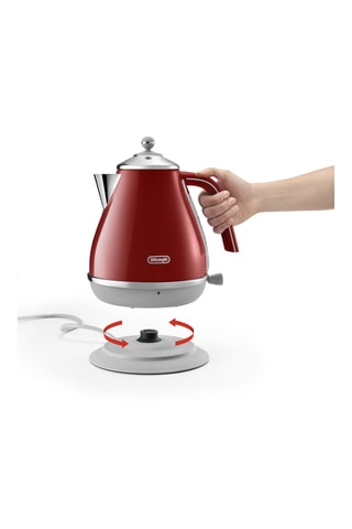 Bouilloire sans fil en acier inoxydable Icona Capitals - 1,7 l - 2000 W - Rouge
