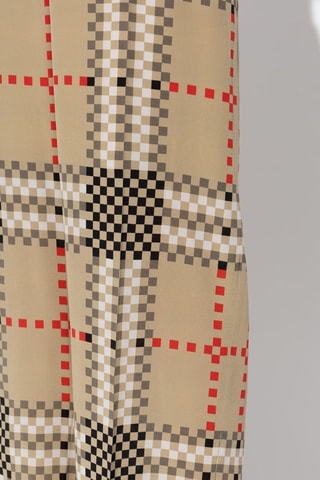 Pantalón de seda de tiro alto  -  Burberry - Beige