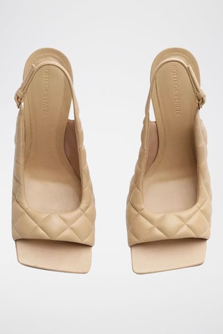 Sandalias de piel de tacón  -  Bottega Veneta - Beige
