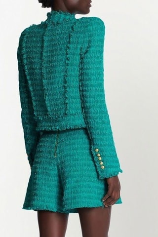 Chaqueta de tweed  -  Balmain - Verde