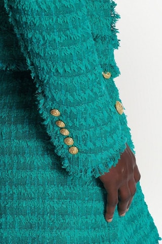 Chaqueta de tweed  -  Balmain - Verde