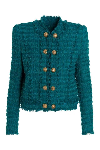 Chaqueta de tweed  -  Balmain - Verde