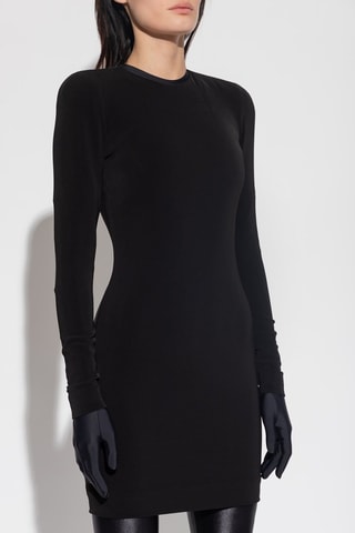 Vestido de tubo Twill Mini Dress  -  Balenciaga - Negro