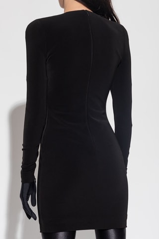 Vestido de tubo Twill Mini Dress  -  Balenciaga - Negro
