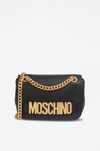 Bandolera de piel  -  Moschino - Negro