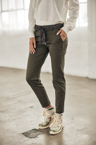 Pantalon slim 7/8 Claudia Felicita - Vert