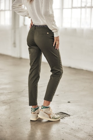 Pantalon slim 7/8 Claudia Felicita - Vert