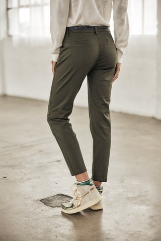 Pantalon slim 7/8 Claudia Felicita - Vert