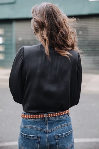 Blouse Belia Studs - Noir