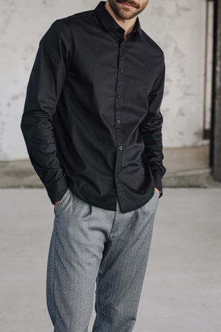 Chemise Yoris Poplin Stretch - Noir