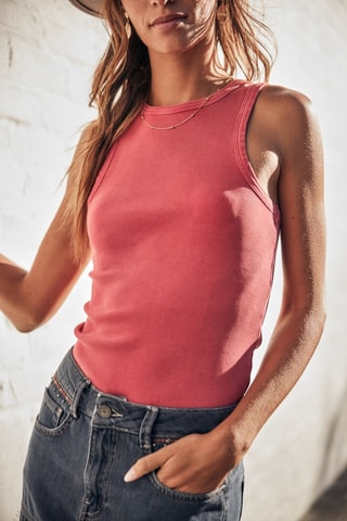 Débardeur Doriane Rib - Rouge