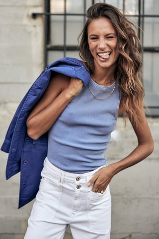 Débardeur Doriane Rib - Bleu