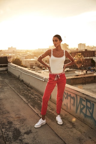 Pantalon carotte Claudia Felicita - Orange