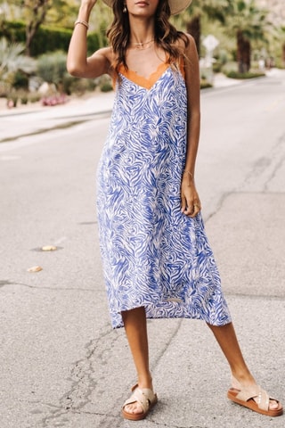 Robe Mia Zebrure - Bleu