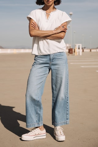 Jean wide legs - Bleu