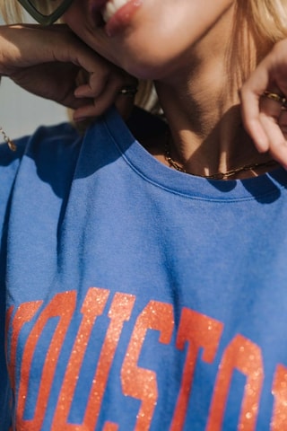 T-shirt Suria Print Houston - Bleu