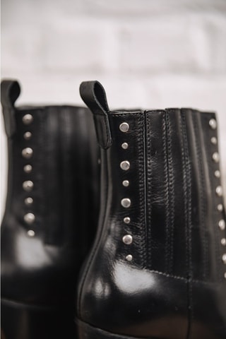 Bottines en cuir Teresa Pine Studs - Noir