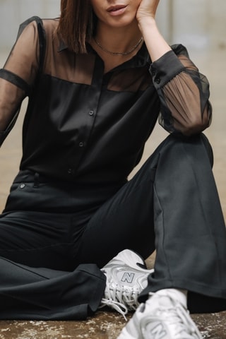 Chemisier Celiane Plain - Noir