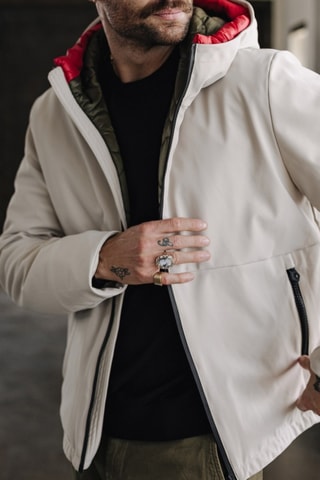 Veste imperméable à capuche Belleau - Blanc