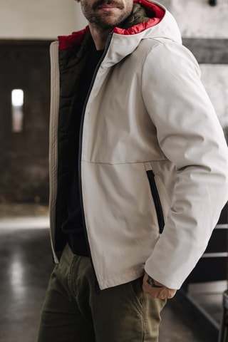 Veste imperméable à capuche Belleau - Blanc