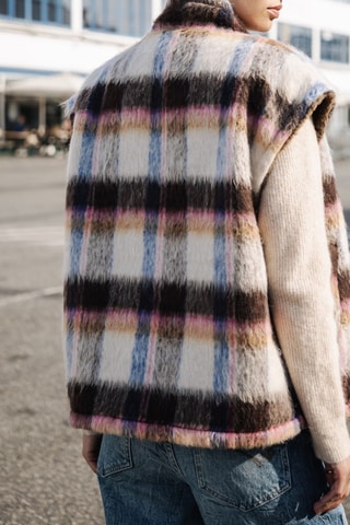 Gilet de costume Vatika Plaid - Blanc