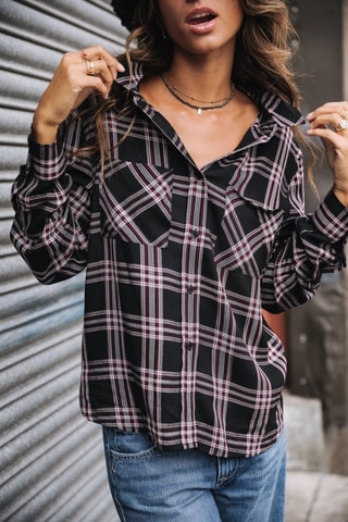 Chemisier Tickya Plaid - Noir