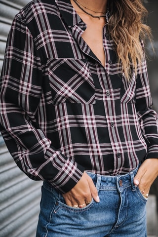Chemisier Tickya Plaid - Noir