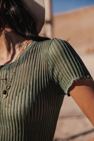 T-shirt Toranne Rib - Vert