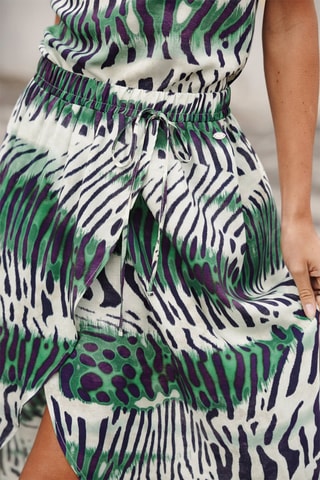 Jupe - Blanc, noir et vert