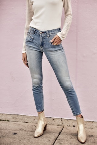 Jean Alexa High Waist Cropped S-SDM - Bleu