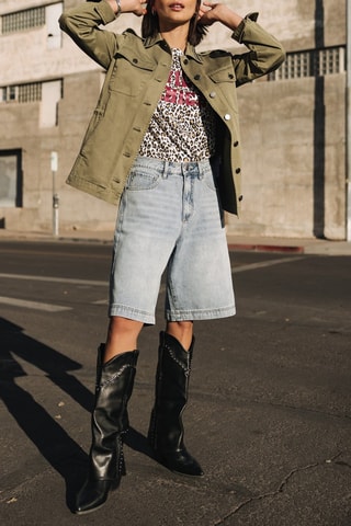 Bermuda en jean - Bleu