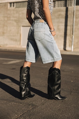 Bermuda en jean - Bleu