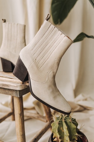 Bottines en nubuck Teresa - Beige