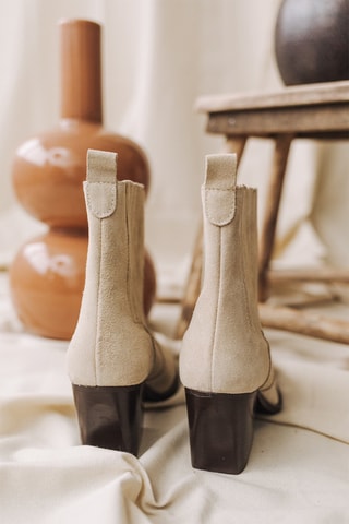 Bottines en nubuck Teresa - Beige
