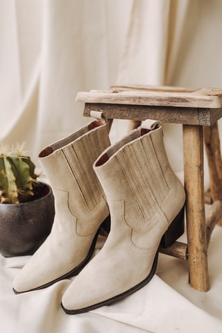 Bottines en nubuck Teresa - Beige