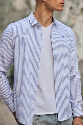 Chemise - Blanc et bleu