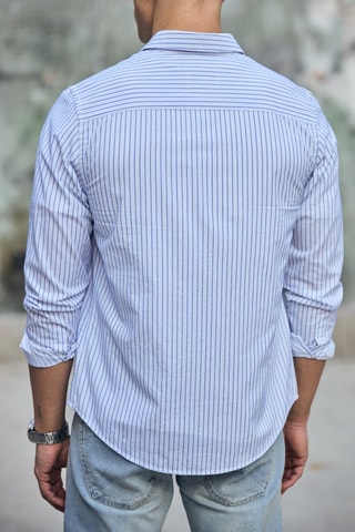 Chemise - Blanc et bleu