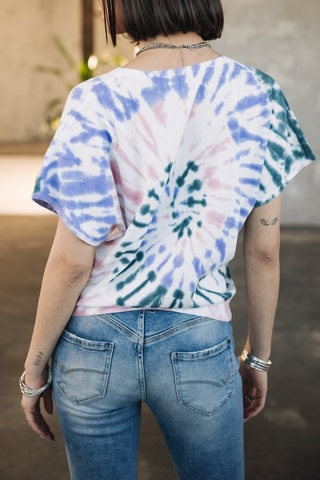T-shirt tie and dye - Blanc et rose
