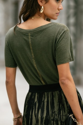 T-shirt en lin Tressia Gemstone - Vert