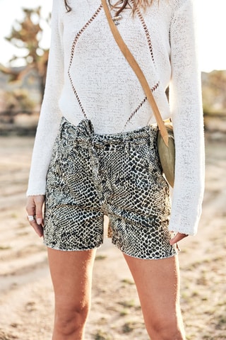 Short Jade Serpento - Blanc, noir et vert