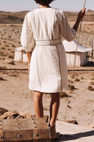 Robe Revana Plain Color - Blanc