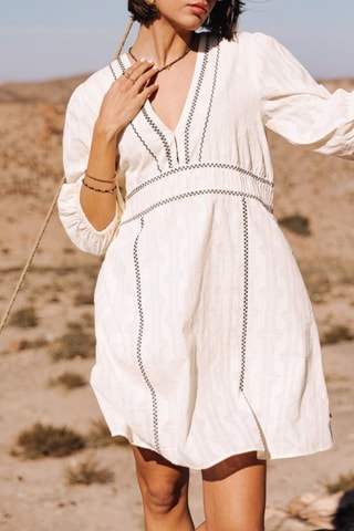 Robe Revana Plain Color - Blanc