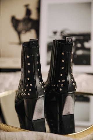 Bottines en cuir Teresa Studs - Noir