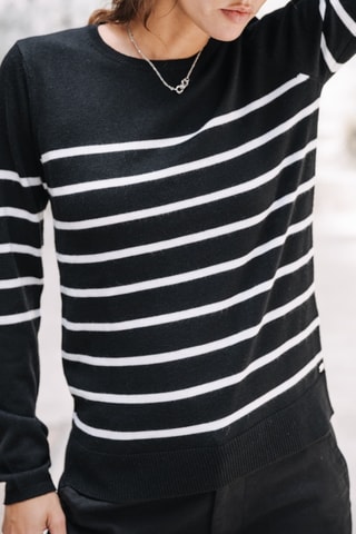 Pull Lea Stripes - Noir