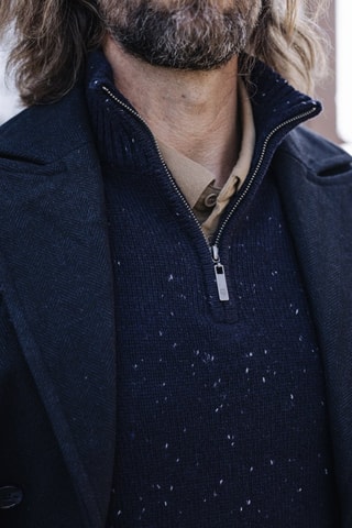 Pull en laine Franky Dragon - Bleu