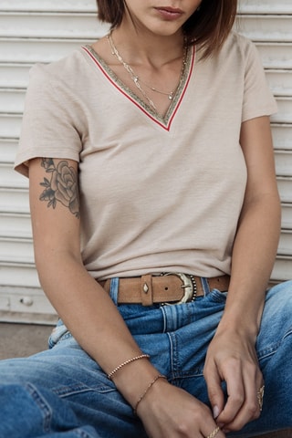 T-shirt en lin - Beige