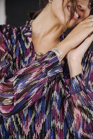 Blouse Boeme Funky Wood - Noir